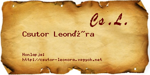 Csutor Leonóra névjegykártya